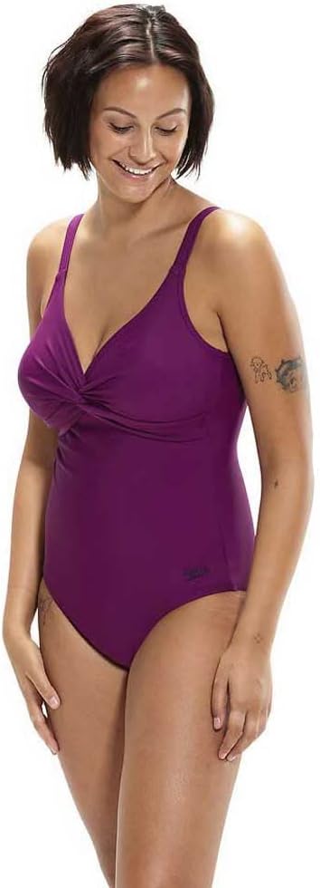 Speedo Brigitte Badeanzug Damen 36 Violett, 36 Violett