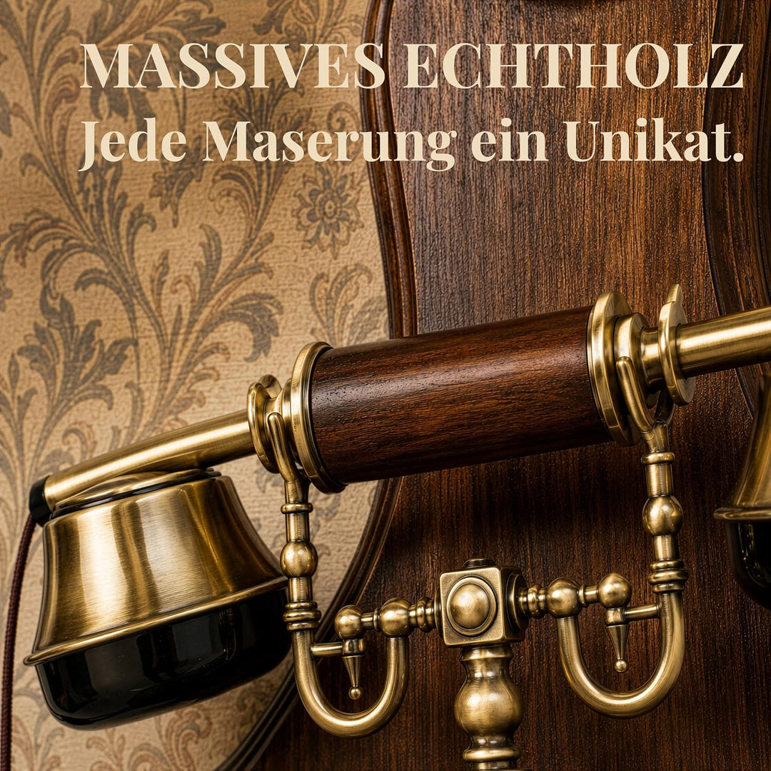 Opis 1921 Cable - Modell D - Wandtelefon Retro/Altes Telefon mit Wählscheibe/Festnetztelefon Retro/A