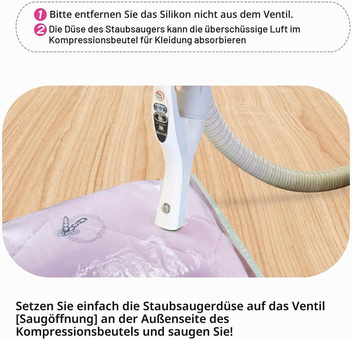 Opaza Vacuum Storage Bags, 6 Pack (2 Jumbo-130x100 cm + 2 Large-110x80 cm + 2 Medium-80x60cm) Airtig