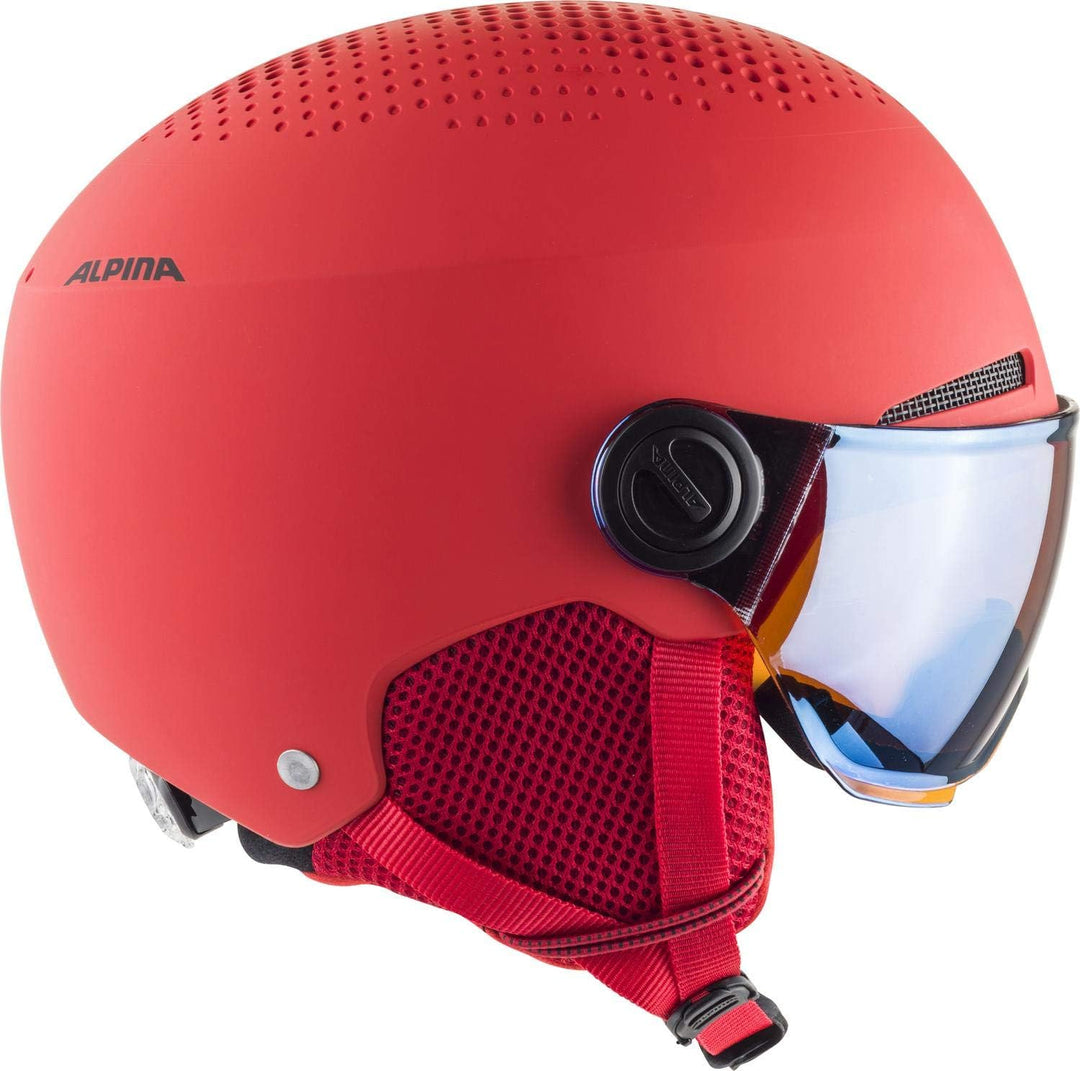 ALPINA ZUPO VISOR Q-LITE - Hochwertiger & Leichter Skihelm Mit Kontrastverstärkendem Visier Für Kind