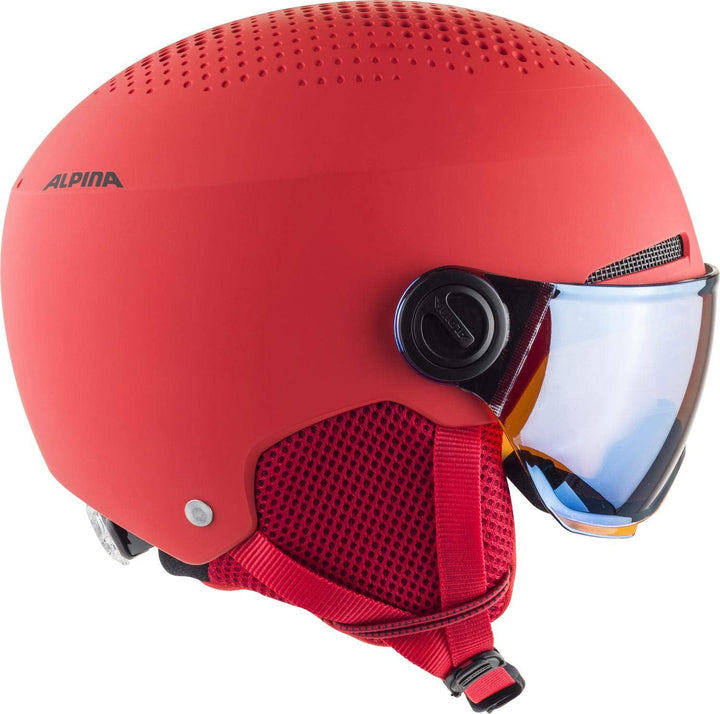 ALPINA ZUPO VISOR Q-LITE - Hochwertiger & Leichter Skihelm Mit Kontrastverstärkendem Visier Für Kind