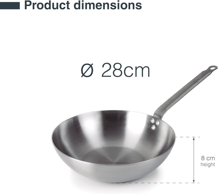 LACOR Wok, FERRUM Stahl, Grey 50 x 28 x 180 cm 50 x 28 x 180 cm Grau, 50 x 28 x 180 cm Grau