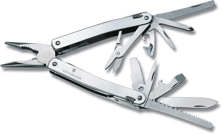 Victorinox Multifunktionswerkzeug Swiss Tool Spirit X, 24 Funktionen, Multitool mit Feststellklinge