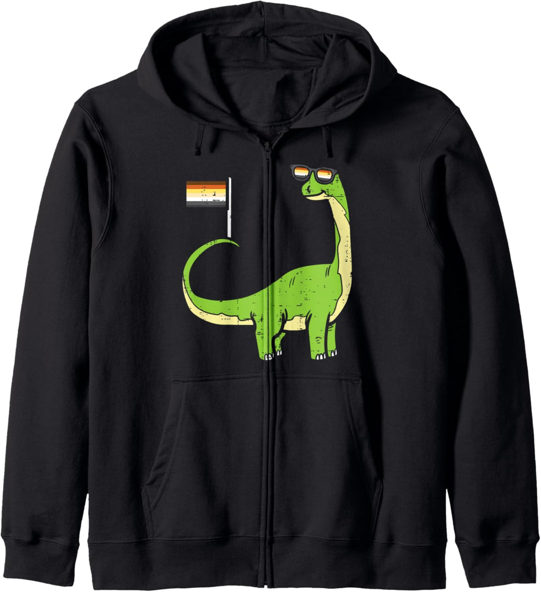 Brontosaurus Dinosaur Dino LGBTQ Gay Bear Flag Gay Pride Men Kapuzenjacke