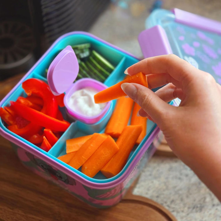 Elbenwald Bento Lunchbox - Motive wie Lilo & Stitch, Harry Potter, Minecraft & viele mehr 17 x 10 x