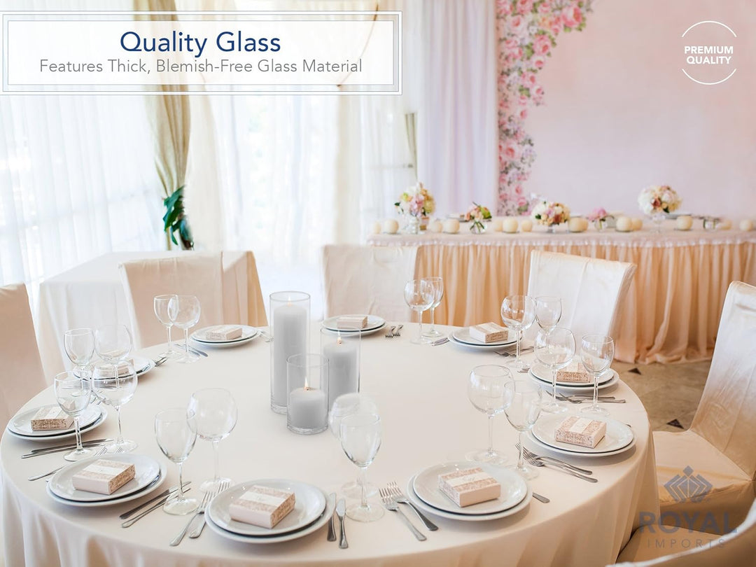 Royal Imports Vase dekorative Glaszylinder Mittelachse für den Haushalt oder Hochzeit 3er Set ohne K