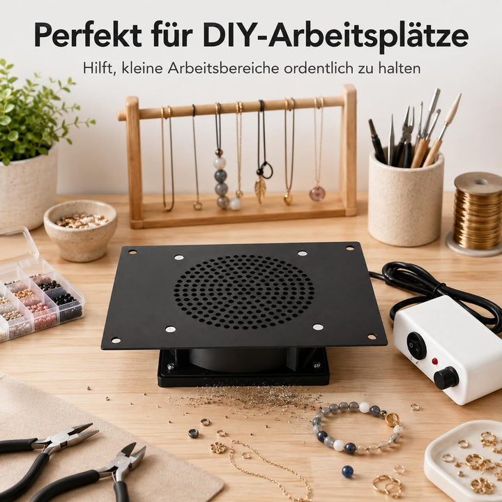 Desktop Nagelstaubsammler, Tisch-Einbau | ,inkl. 2 austauschbare Staubbeutel, für Nageldesigner und