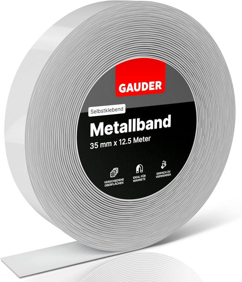 GAUDER Metallband selbstklebend I Ideal für Tonies®-Figuren & -Regale I Ferroband I Magnetband für M