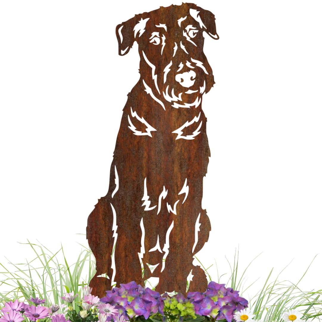 Terma Stahldesign Edelrost Hund Verschiedene Rassen, Handmade Germany, tolle gartendeko aus Rost-Met