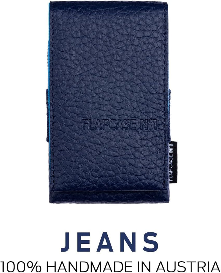FLAPCASE N°1 • Jeans • Designer Zigarettenetui, handgemacht in Österreich, vegane Leder Zigarettenbo
