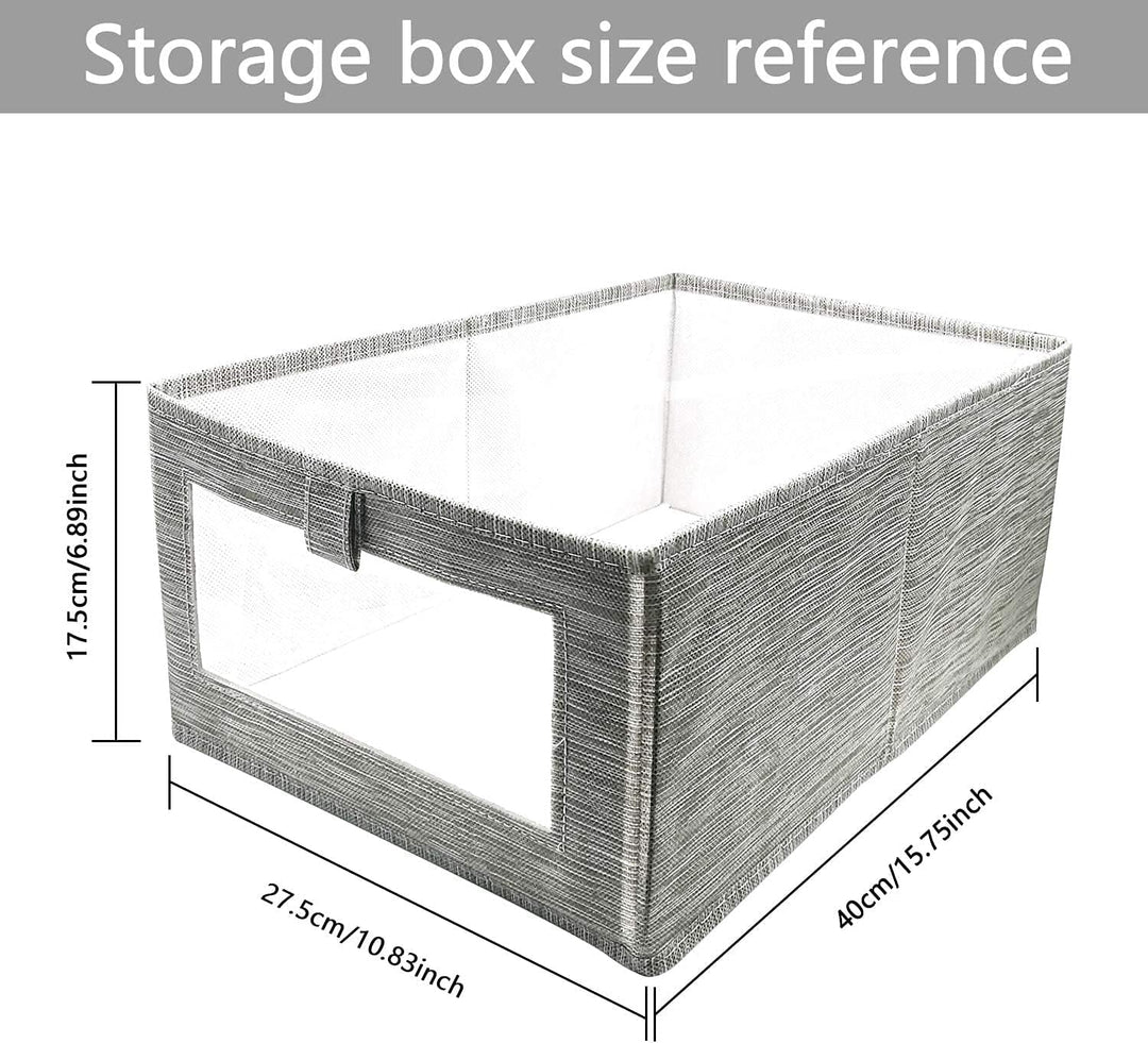 SUPRBIRD Aufbewahrungsbox, 3er Set Wardrobe Organizer, Faltbox Aufbewahrungskiste Ordnungsbox mit Tr
