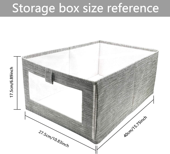 SUPRBIRD Aufbewahrungsbox, 3er Set Wardrobe Organizer, Faltbox Aufbewahrungskiste Ordnungsbox mit Tr