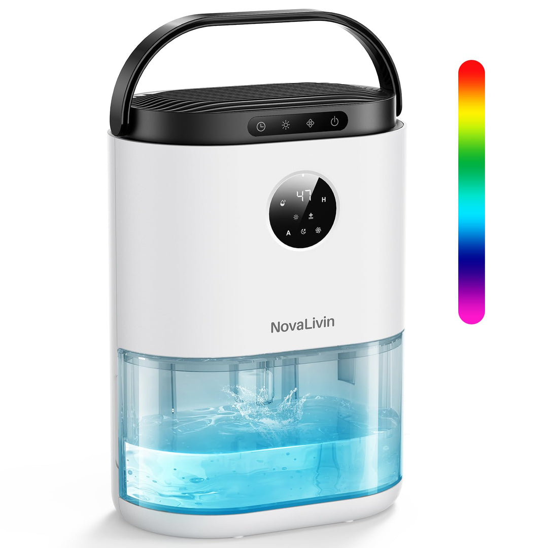 Raumentfeuchter Luftentfeuchter mit 2L Wassertank, Automatische Abschaltung und Feuchtigkeitsregelun