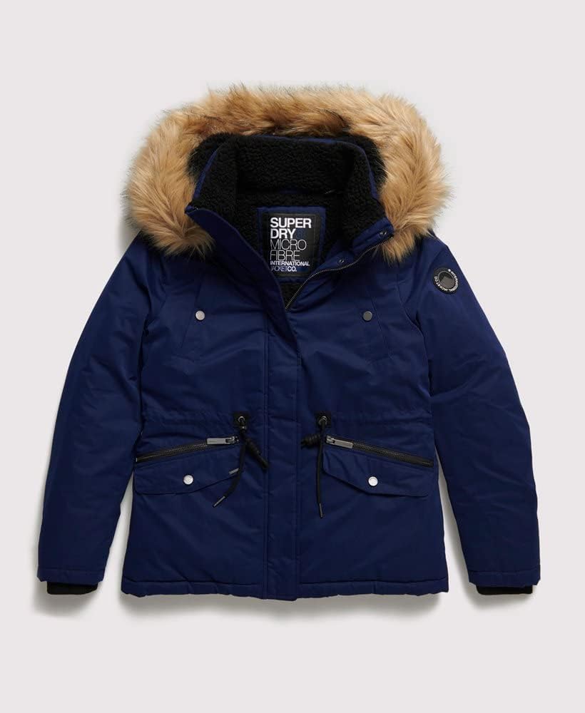 Superdry Damen Alpine Mikrofaserjacke 36 königlich marineblau, 36 königlich marineblau