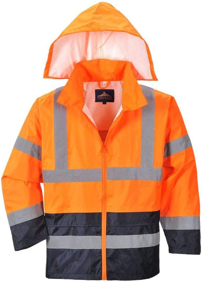 Portwest Klassische Kontrast Warnschutz-Regenjacke, Grösse: S, Farbe: Gelb/Schwarz, H443YBRS YeBk S