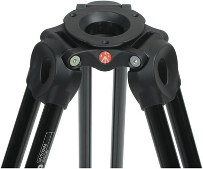 Manfrotto MVK502AM-1, Professional Fluid Video System Aluminium Tripod with Telescope Twin Leg, 75mm