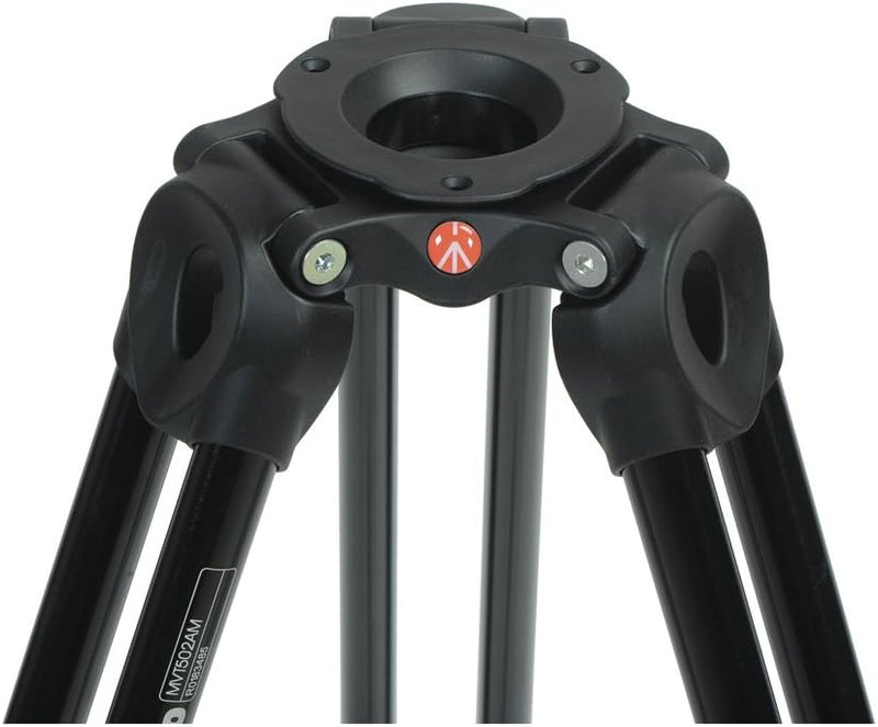 Manfrotto MVK502AM-1, Professional Fluid Video System Aluminium Tripod with Telescope Twin Leg, 75mm