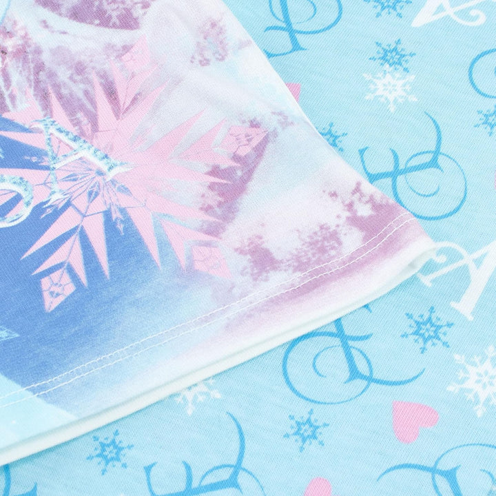 Disney Schlafanzug Mädchen | 100% Baumwolle Frozen Pyjama Kinder | ELSA Eiskönigin und Anna Lang Sch