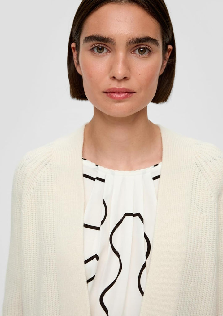 s.Oliver Kurzer Cardigan aus Wollmix 46 0700_natur, 46 0700_natur