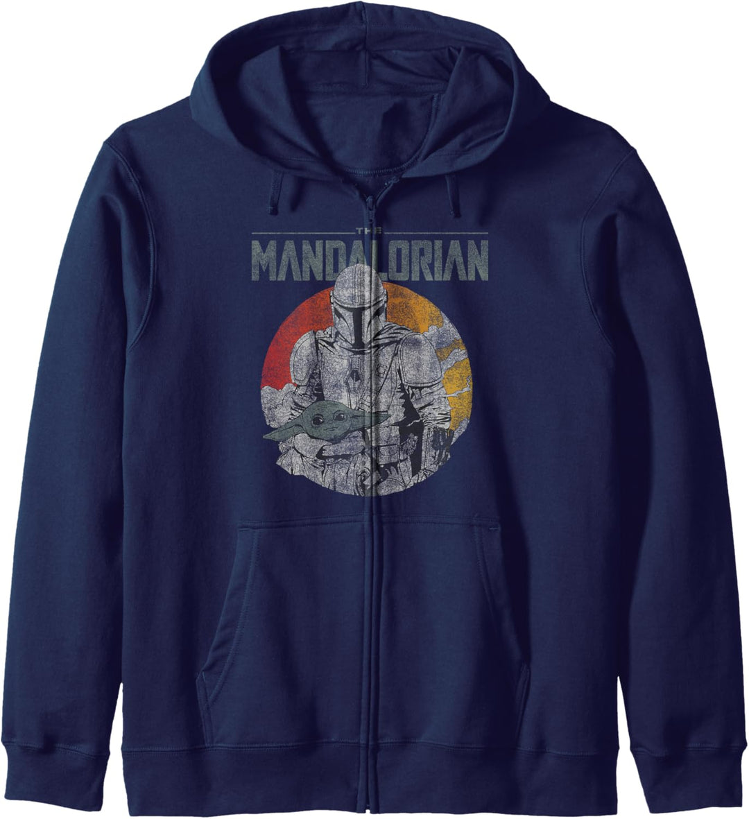 Star Wars The Mandalorian The Child Sunset Portrait Logo Kapuzenjacke