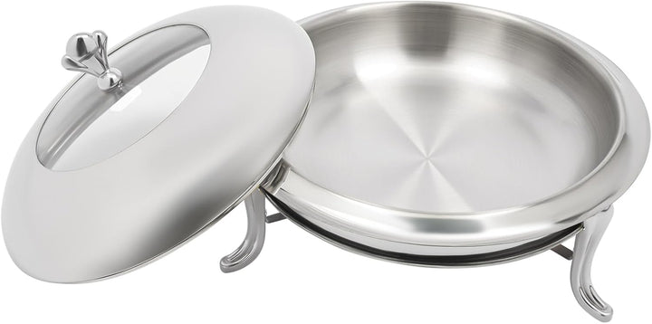 Rund Chafing Dish 28cm Edelstahl Esszimmer Herd Chafing Dish Food Warmer ohne Ohren für Buffet-Resta