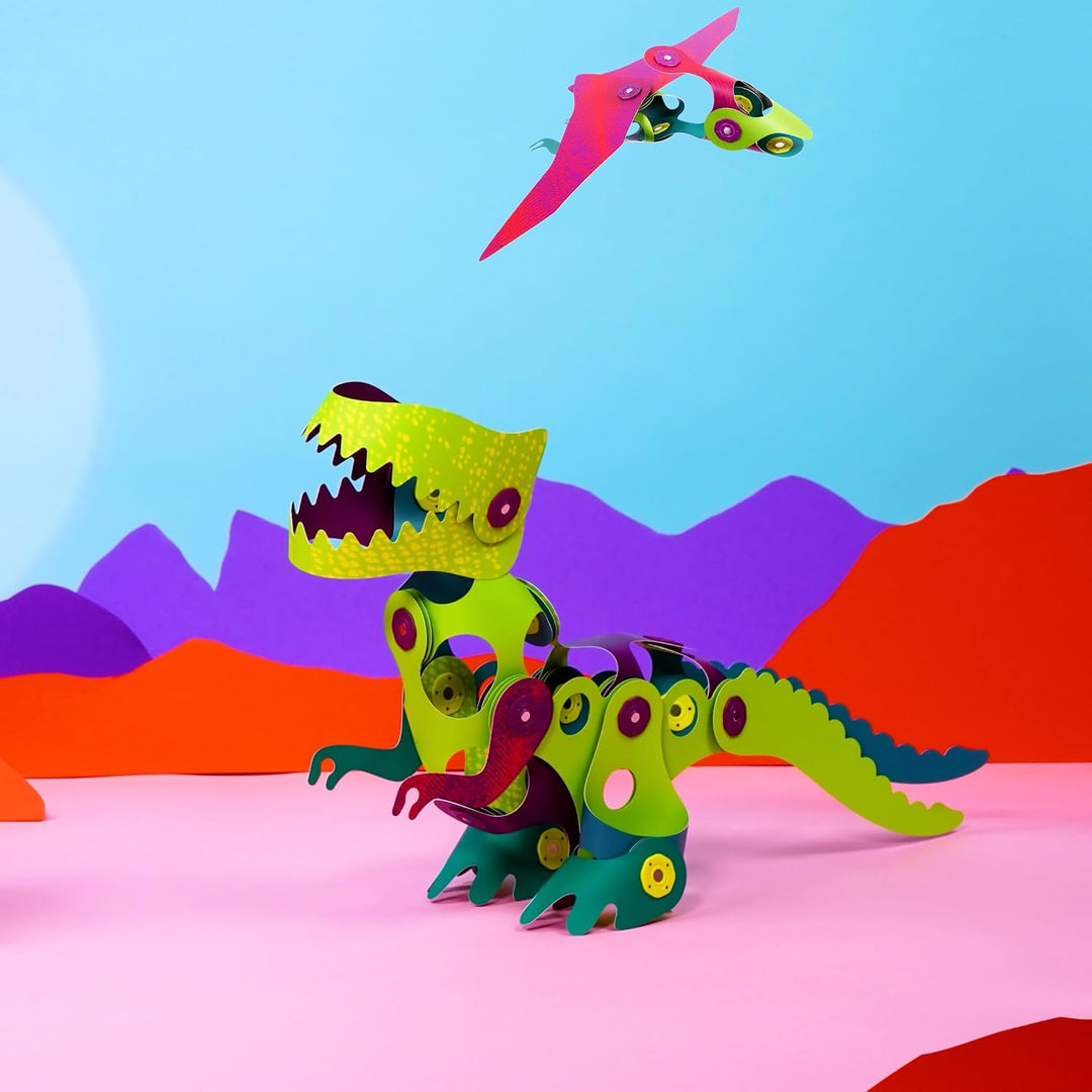 Clixo Dino Adventure Pack magnetisches Bausatz, 36-teilig
