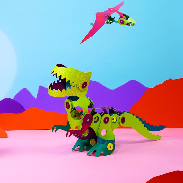 Clixo Dino Adventure Pack magnetisches Bausatz, 36-teilig