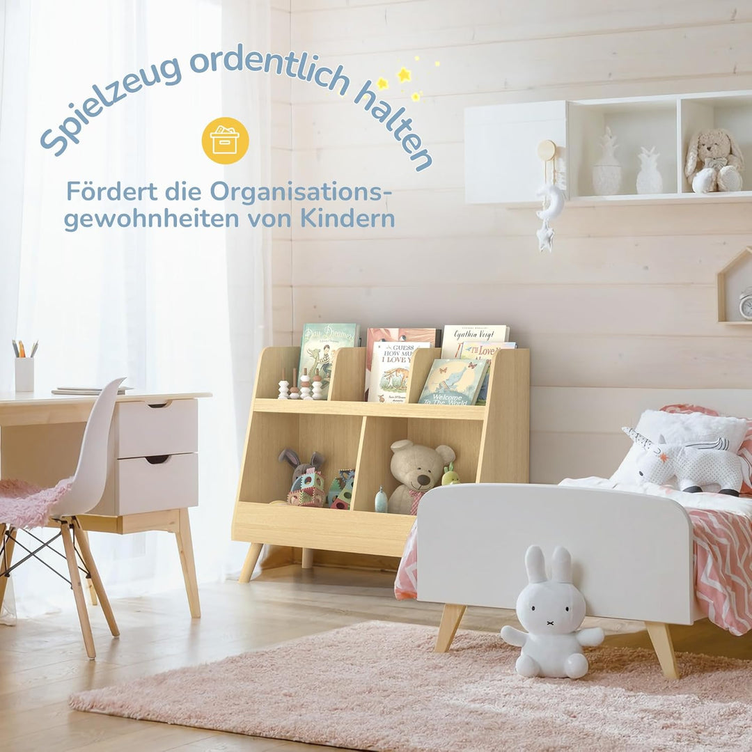 LUE BONA Kinderregal,Bücherregal Regal Aufbewahrungsregal für Kinder,Standregal 2 Stockwerk der Offe