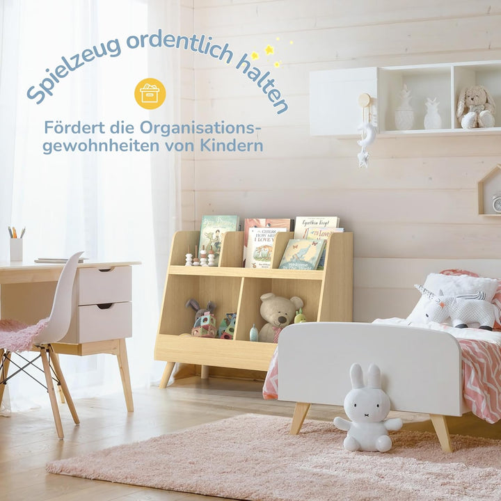 LUE BONA Kinderregal,Bücherregal Regal Aufbewahrungsregal für Kinder,Standregal 2 Stockwerk der Offe