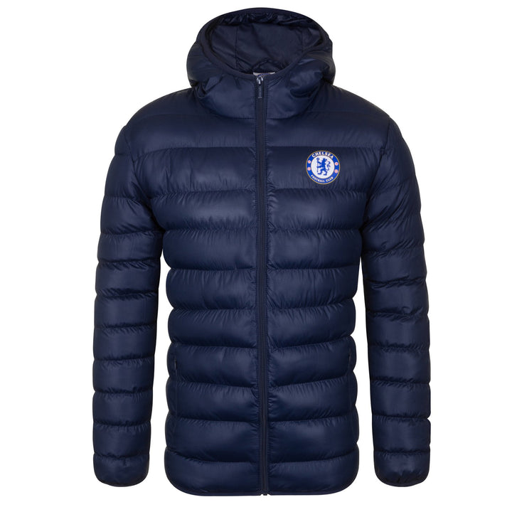 Chelsea FC - Herren Winter-Steppjacke mit Kapuze - Offizielles Merchandise - Geschenk für Fussballfa