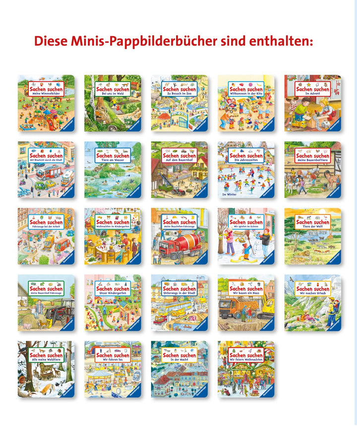 Mein Sachen suchen Adventskalender: Mit 24 Pappbilderbüchern, Kalender