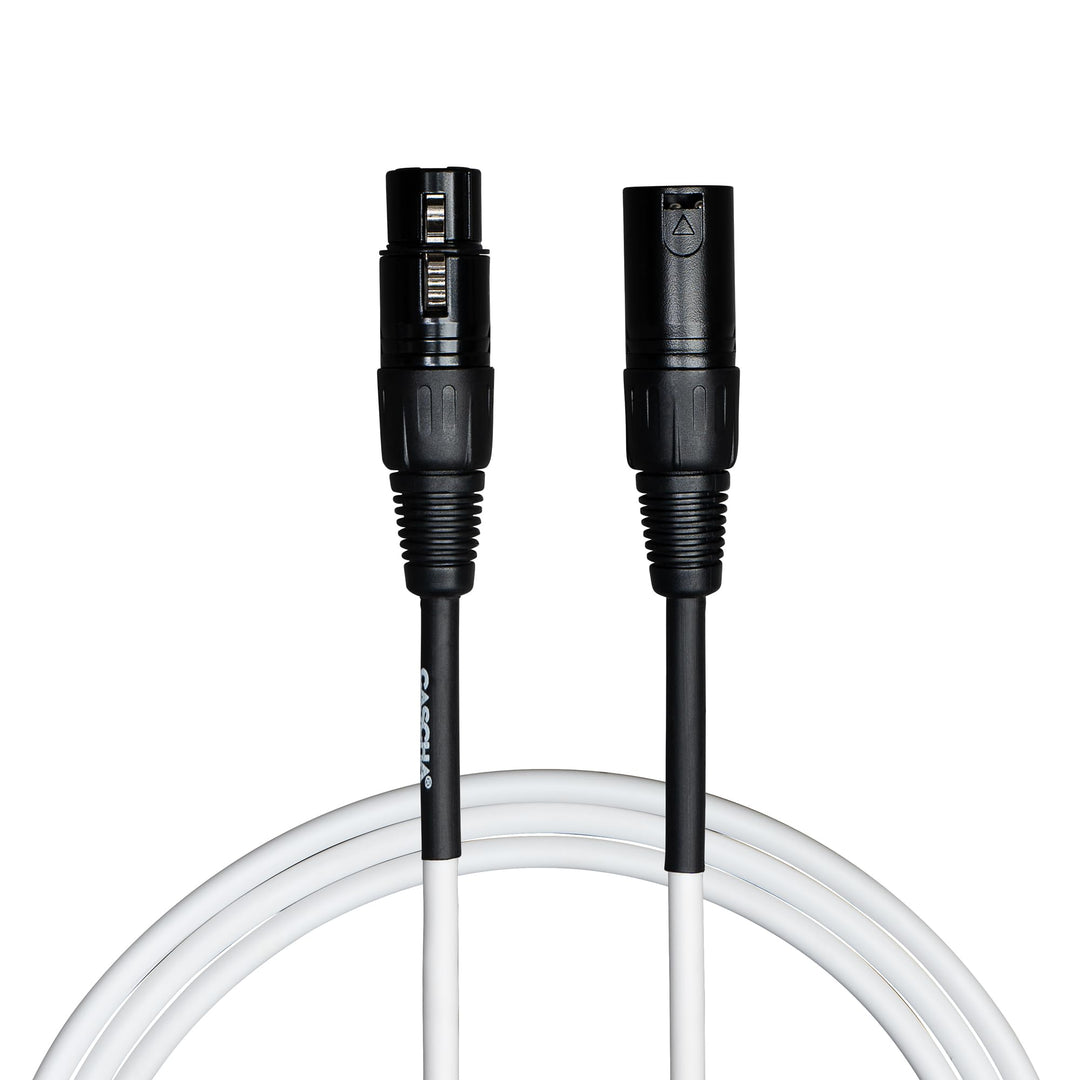 Cascha Standard Line Microphone Cable (XLR), White, 6m