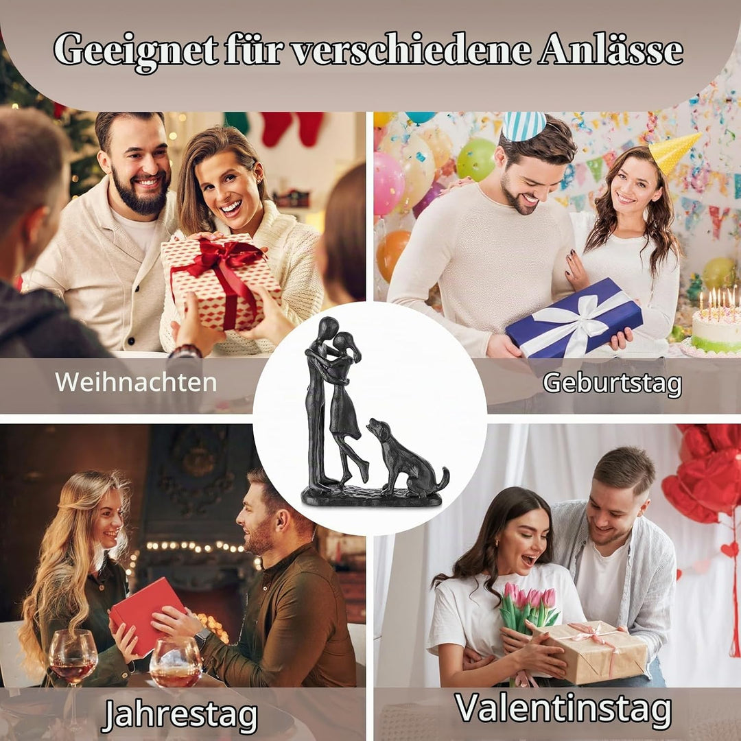 Sziqiqi Eisen Jahrestag Geschenke für Sie - Paar Liebe Skulptur Eisen Jahrestag Geschenk für Paar Fr