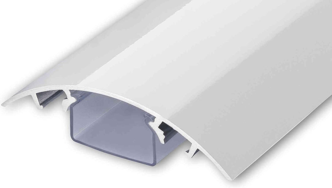 Design Kabelkanal 80mm breit lackiert in Weiss glänzend RAL9003 Alunovo Kabelschacht Leitungskanal I