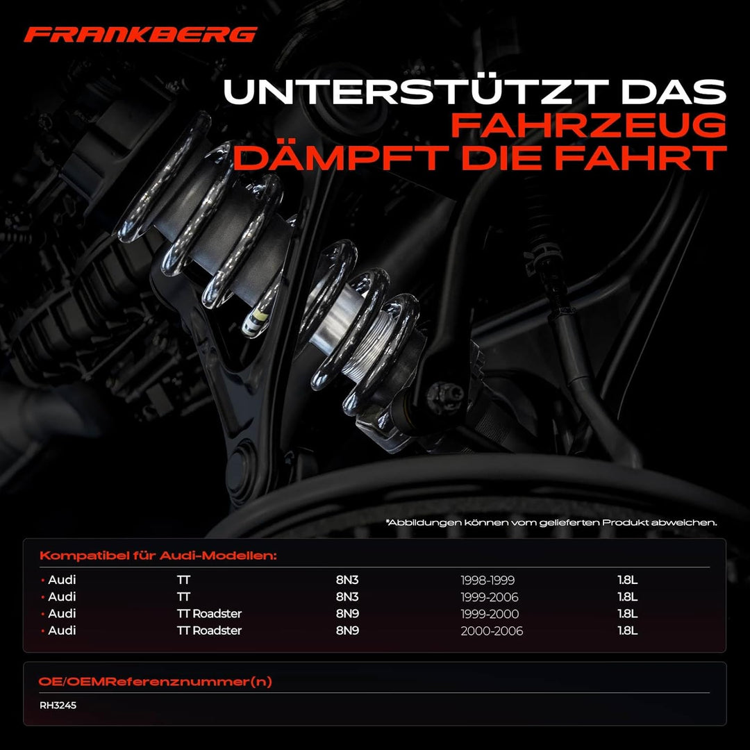 Frankberg 2x Federn Fahrwerksfeder Vorderachse Kompatibel mit TT 8N3 1.8T Coupe 1998-2006 TT Roadste