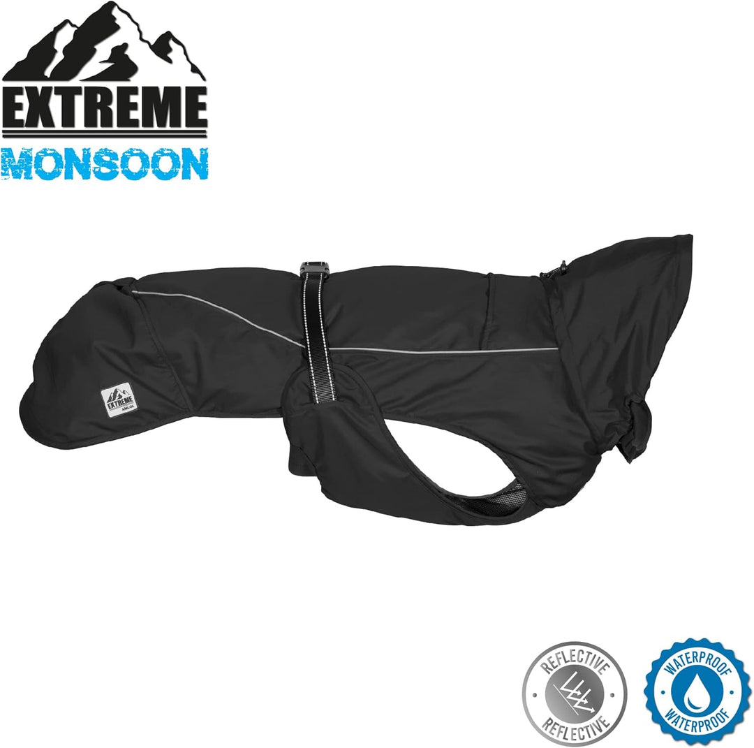 Ancol Hundemantel Extreme Monsoon schwarz 25 cm XS Schwarz X-Small, Schwarz X-Small