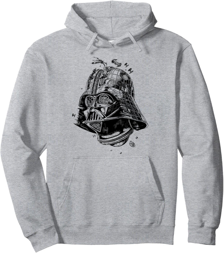 Star Wars Darth Vader As Death Star Poster Pullover Hoodie
