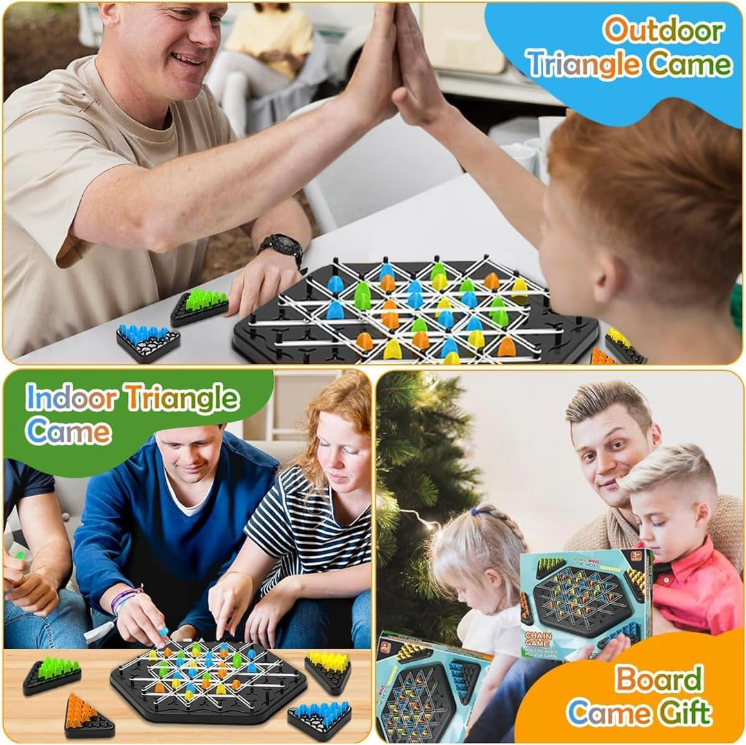 ROMANVIC Triggle Spiel,Triggle Gummibänder Brettspiele,Urlaubs- oder Geburtstagsgeschenk Game für Er