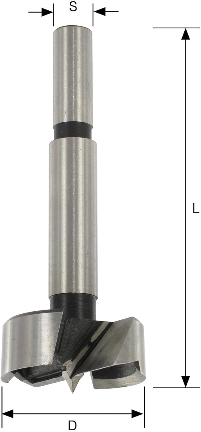 ENT 25018 Forstnerbohrer WS, Schaft (S) 10 mm, Durchmesser (D) 45 mm, L 90 mm D=45 / L=90, D=45 / L=