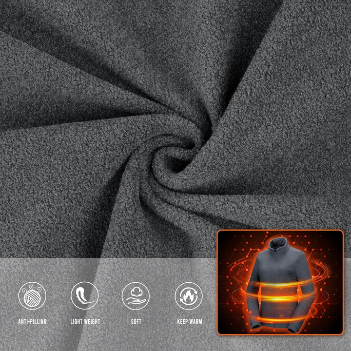 33,000ft Damen Fleecejacke mit Durchgehendem Reissverschluss Stehkragen Damen Leichte Fleece Jacke A