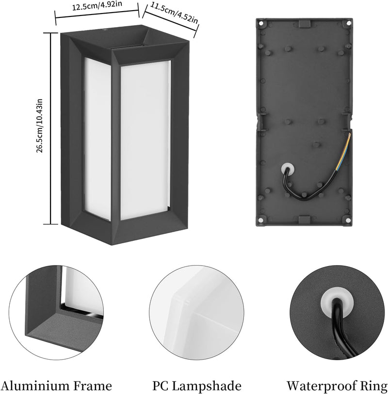 Klighten 20W Aussen Wandleuchte, Aussenwandleuchte Aussen Innen Wandlampe, IP65 Wasserdicht Aussenla