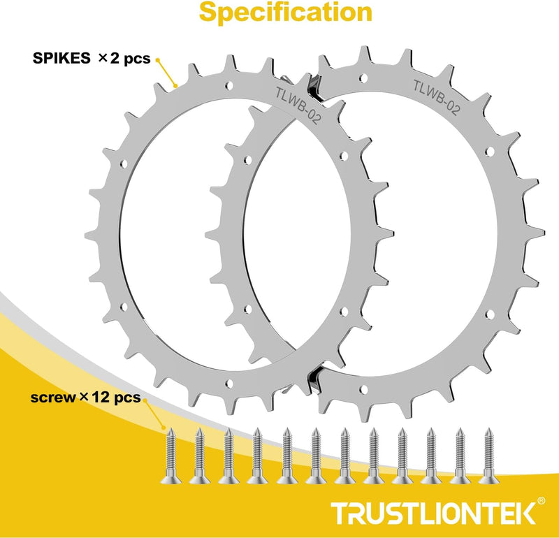 TRUSTLIONTEK Traktionsvorrichtung für Robotermäher Radzahn Spikes, Kompatibel mit Bosch Mährobotern，