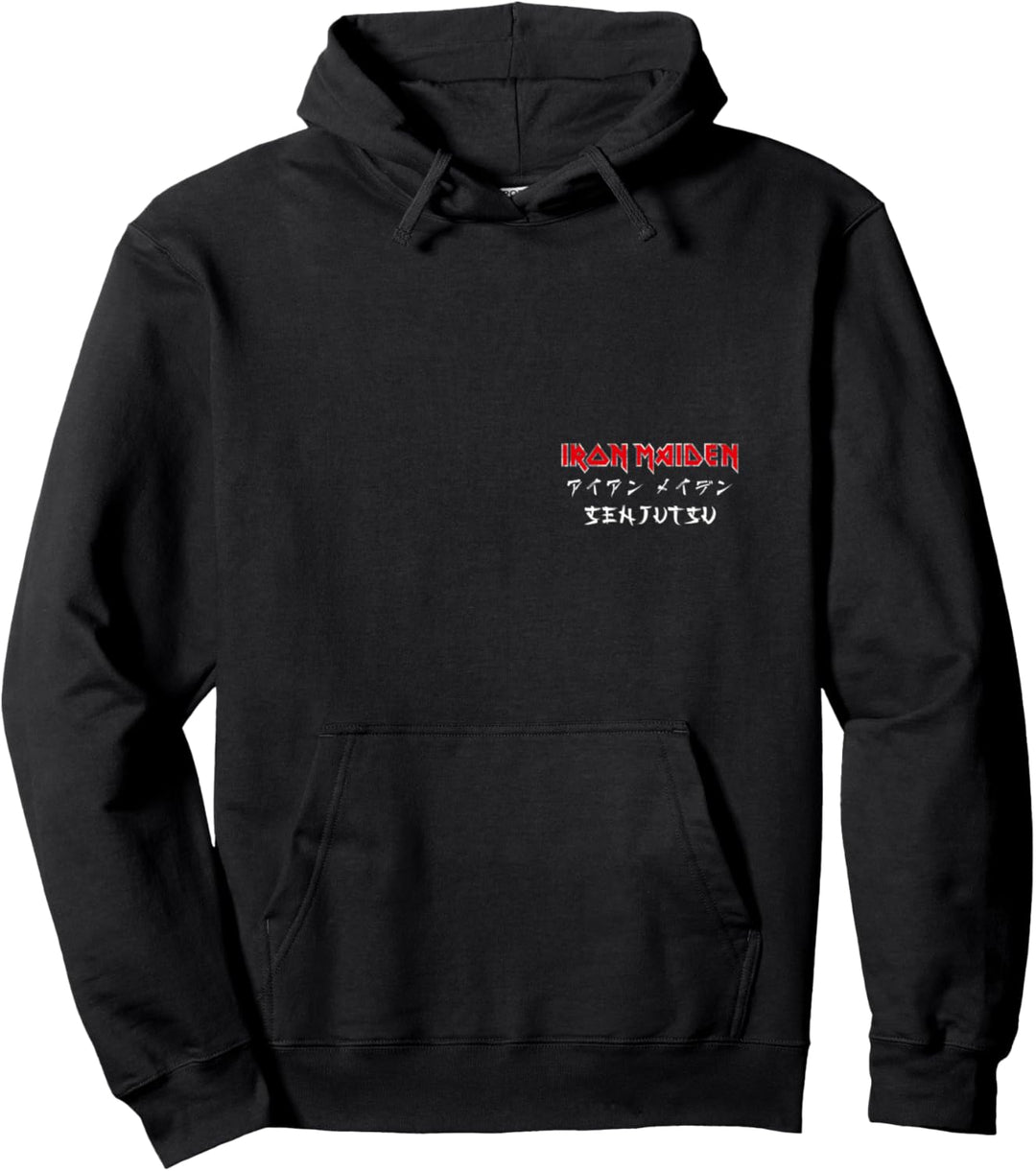 Iron Maiden – Senjutsu-Logo Eddie Gesicht Kreis vorne hinten Pullover Hoodie