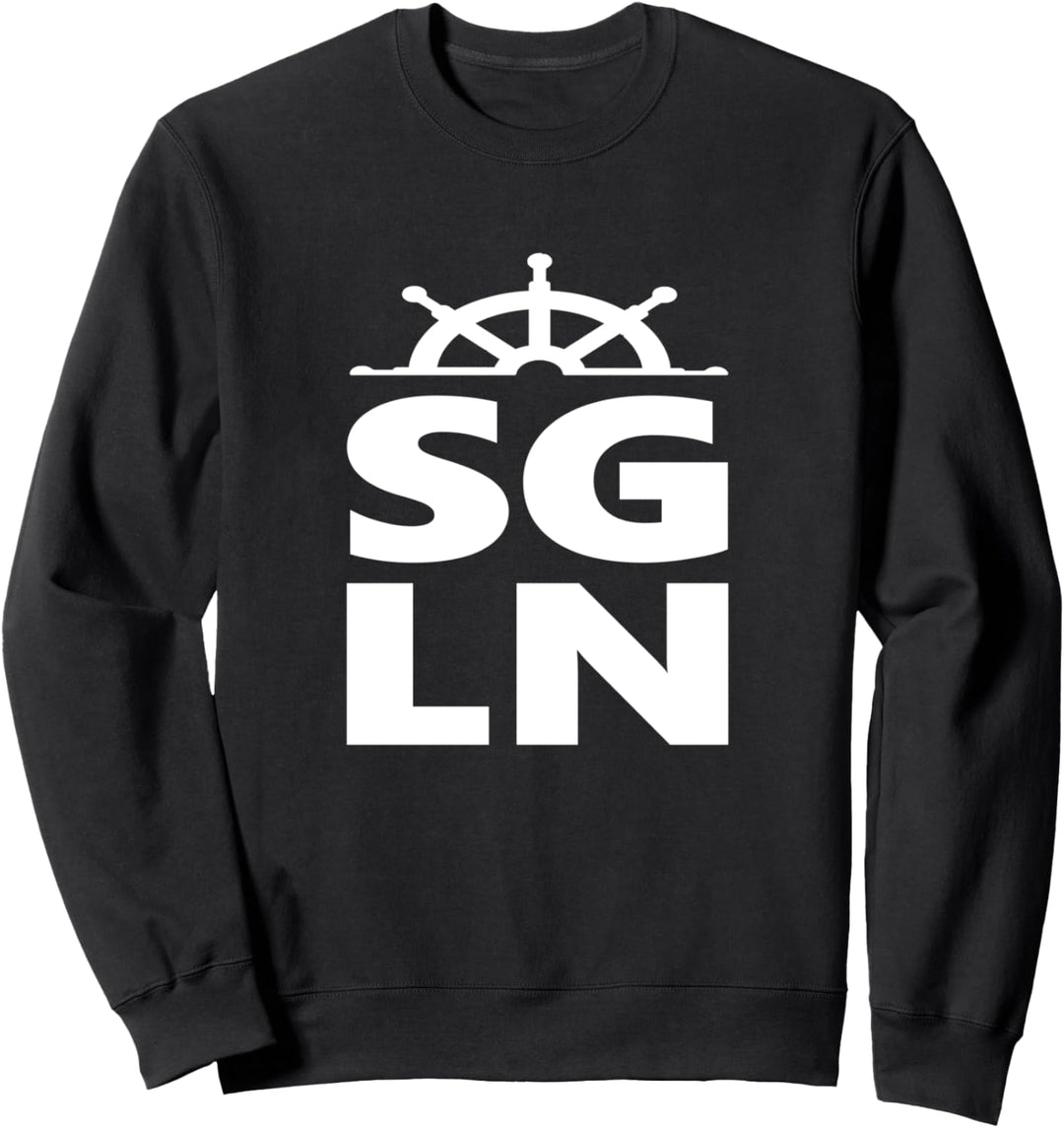 Lustig Segeln Segelboot Segler Segelschiff Steuerrad Herren Sweatshirt