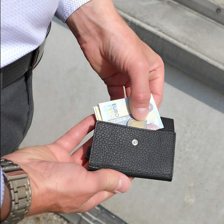 Solo Pelle Kartenetui | Kreditkartenetui | Leder Geldbörse Slim Wallet Portmonee | Geldbeutel mit RF