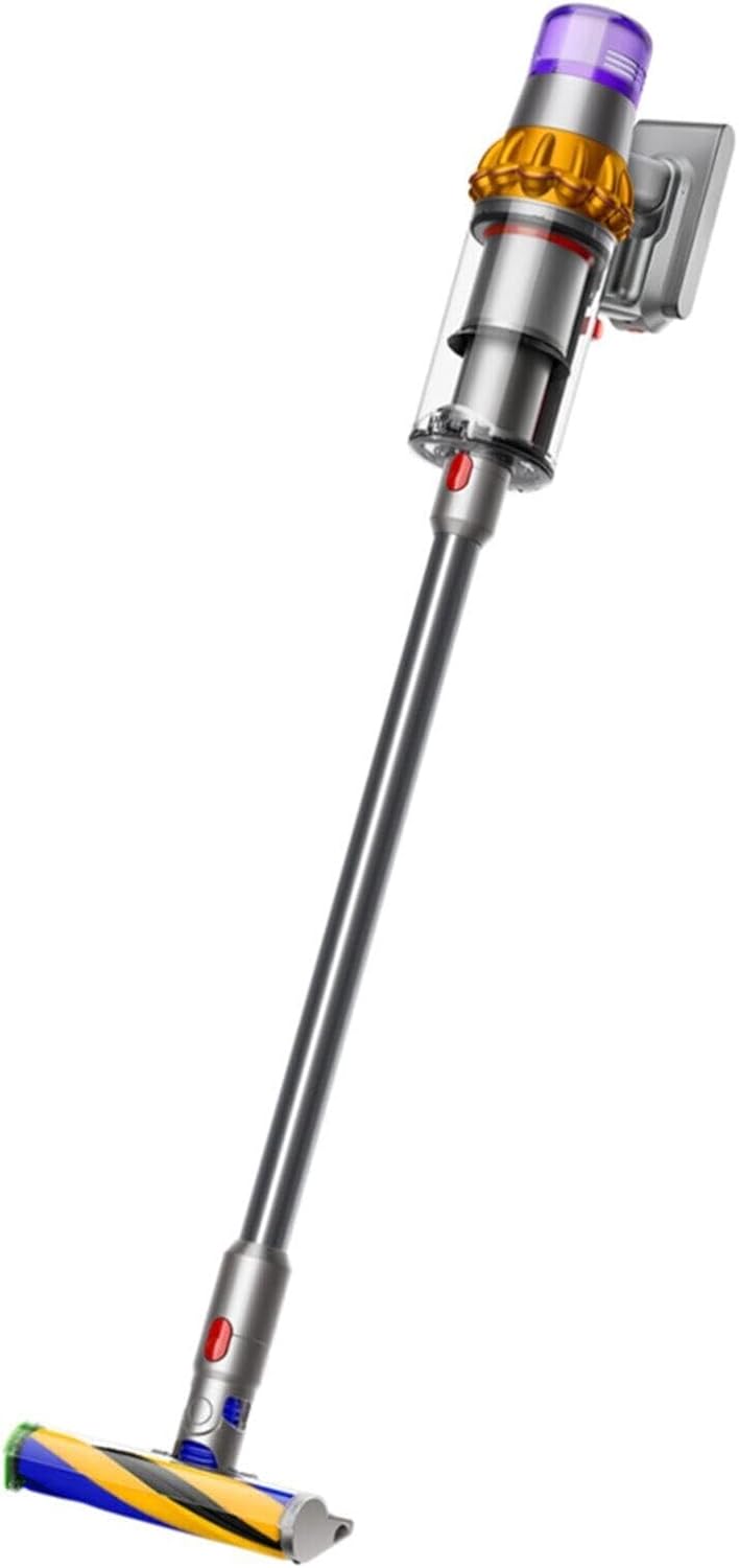 Dyson V15 Detect Absolute Akku-Handstaubsauger mit Stiel - Nickel/Satin Gelb