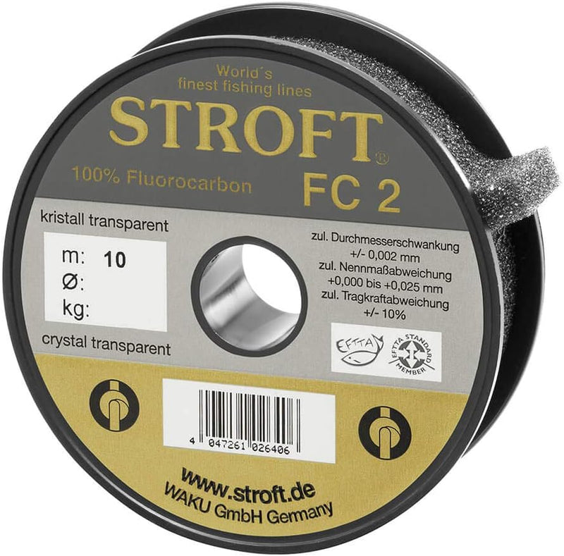 Schnur STROFT FC2 Fluorocarbon 10m Vorfach 1,100mm 62kg, 1,100mm 62kg