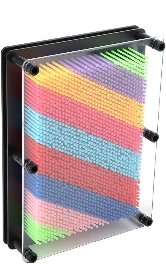 3D Bunte Pin Art Board, Pin Skulptur Brett 3D Bilder Nagelspiel Abdruck Kreative Hand Modell für Des