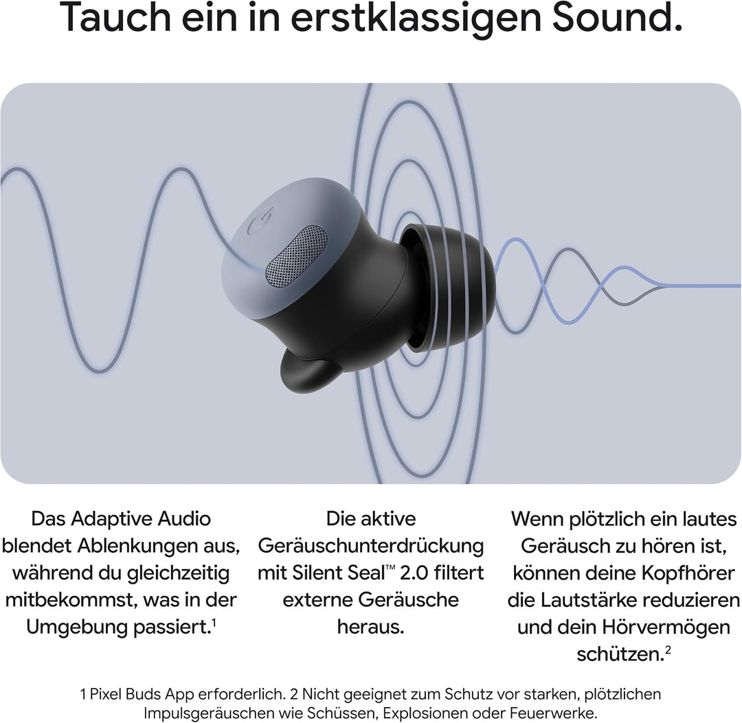 Google Pixel Buds Pro 2 – kabellose Kopfhörer mit aktiver Geräuschunterdrückung – Bluetooth-Kopfhöre