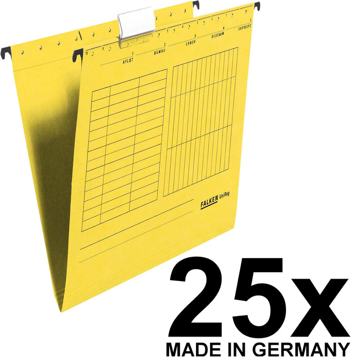 Original Falken 25er Pack Hängemappe UniReg. Made in Germany. Aus Recycling-Karton für DIN A4 seitli